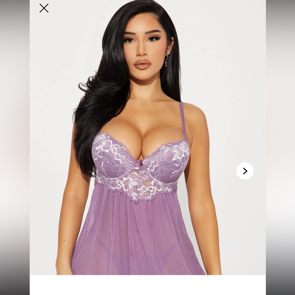 Fashion Nova Lavender Lace Chemise